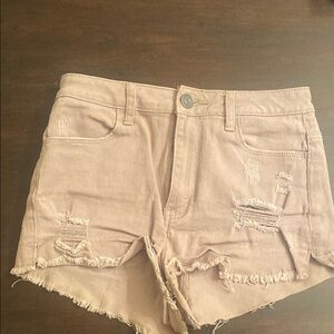 Women's Distressed Pink Shorts